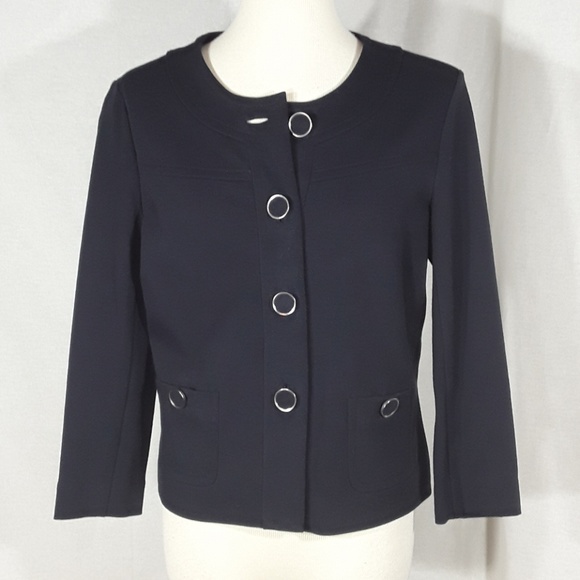 Banana Republic Jackets & Blazers - Banana Republic navy blue collarless jacket